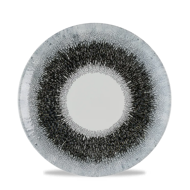 Studio Prints Fusion Black Evolve Coupe Plate 21.7cm 12/box