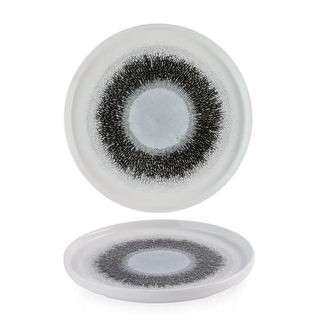 Studio Prints Fusion Black Walled Plate 26cm 6/box