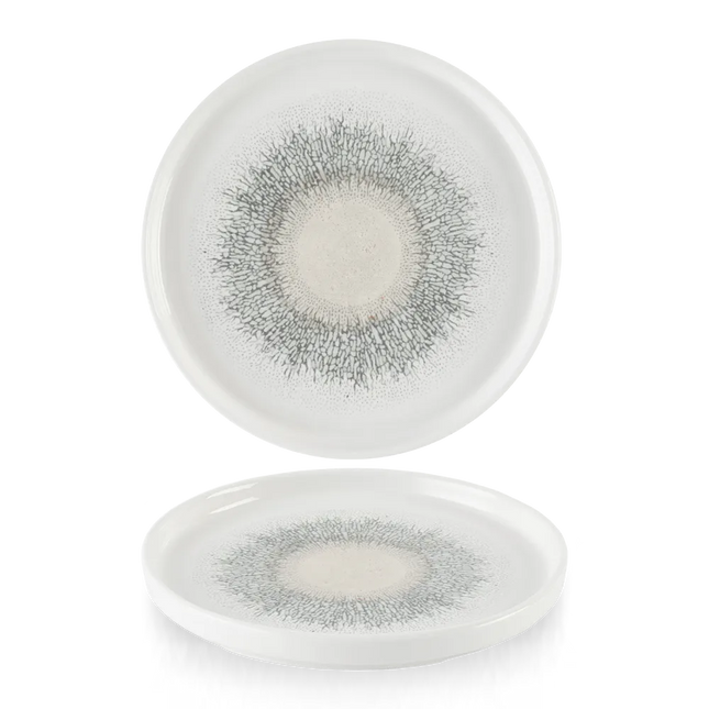Studio Prints Fusion Grey Walled Plate 26cm 6/box