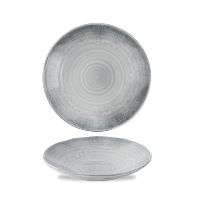 Harvest Flux Grey Organic Coupe Bowl 25cm 12/box