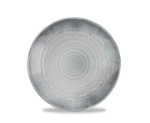 Harvest Flux Grey Organic Coupe Plate 11.4" 12/box