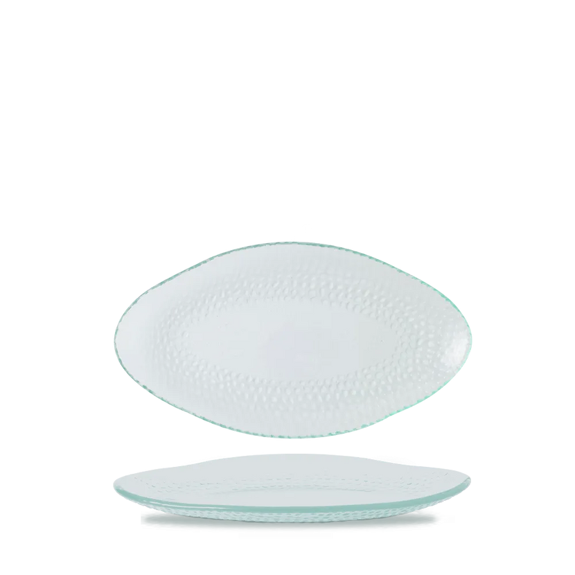 Isla Glass Clear Oval Platter 30x16.2cm 6/box