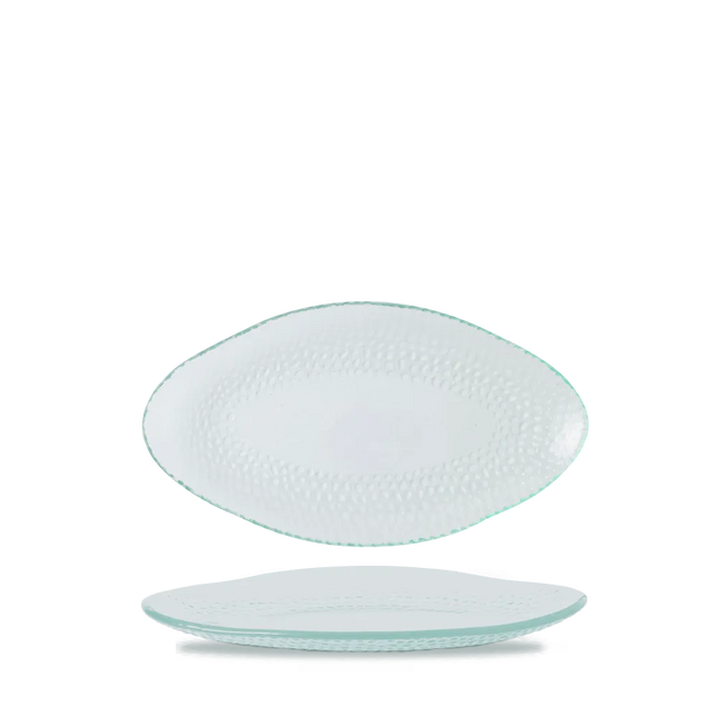 Isla Glass Clear Oval Platter 30x16.2cm 6/box