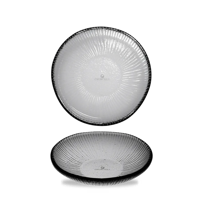 Dusk Glass Round Bamboo Bowl 17 cm 6/box