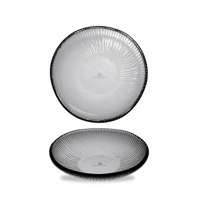 Dusk Glass Round Bamboo Bowl 17 cm 6/box