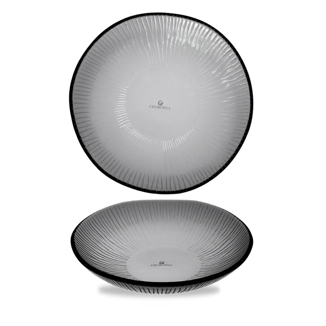 Dusk Glass Round Bamboo Bowl 22 cm 6/box