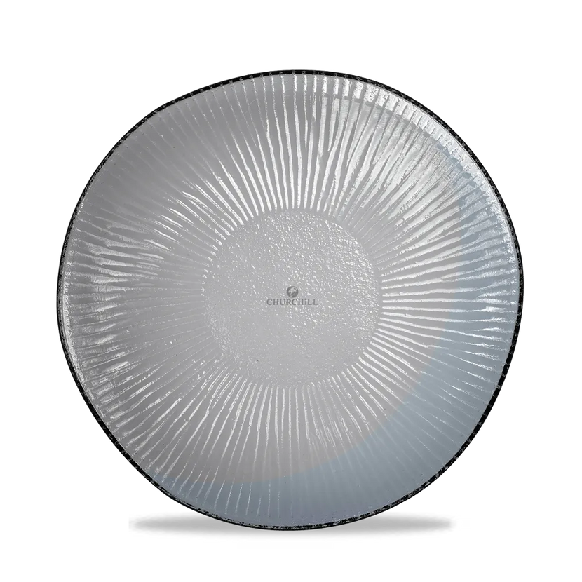 Dusk Glass Round Bamboo Plate 21.5 cm 6/box