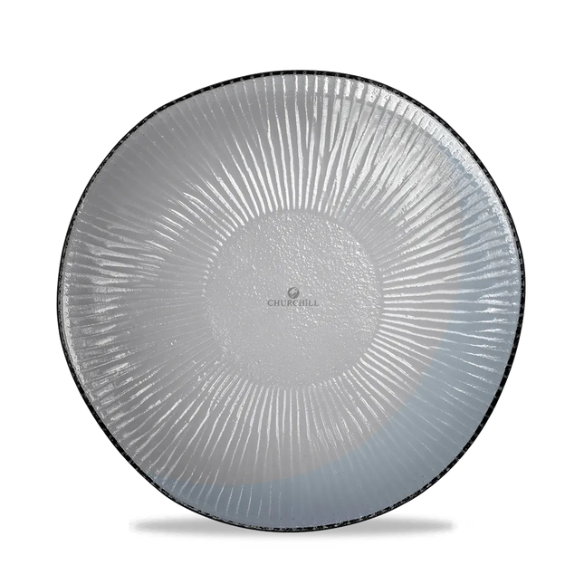 Dusk Glass Round Bamboo Plate 21.5 cm 6/box