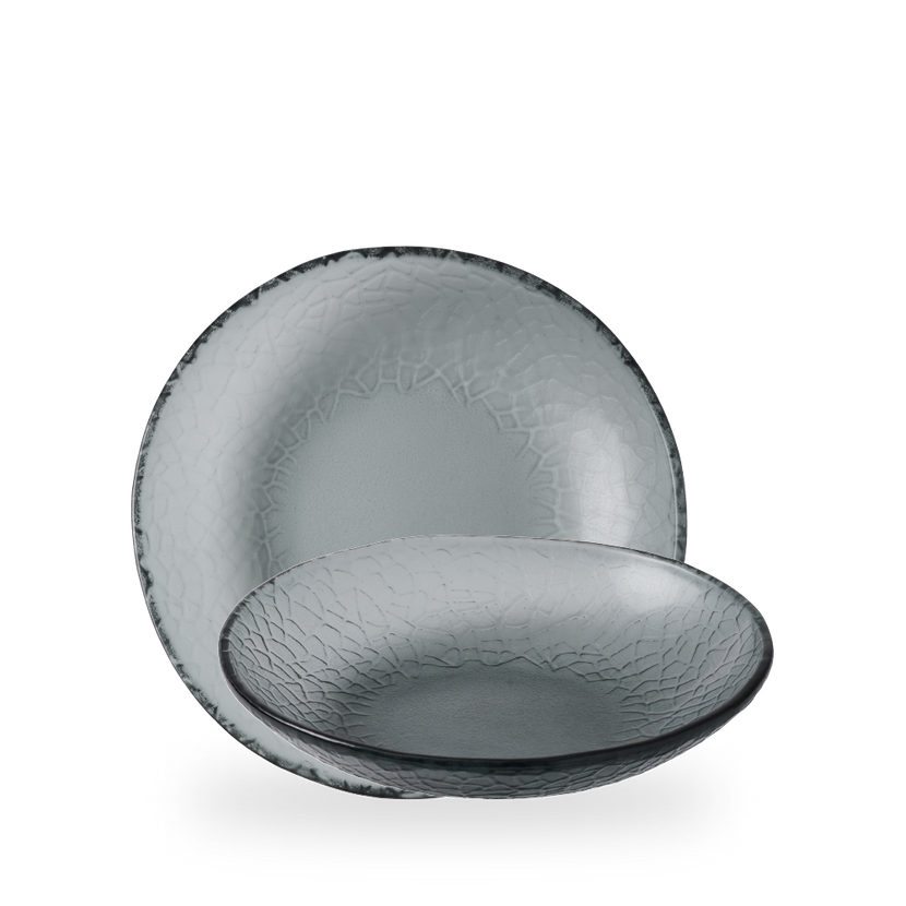 Viana Glass Dusk Organic Bowl 24.5 cm 6/box