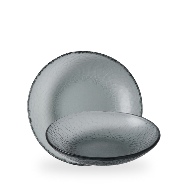 Viana Glass Dusk Organic Bowl 24.5 cm 6/box