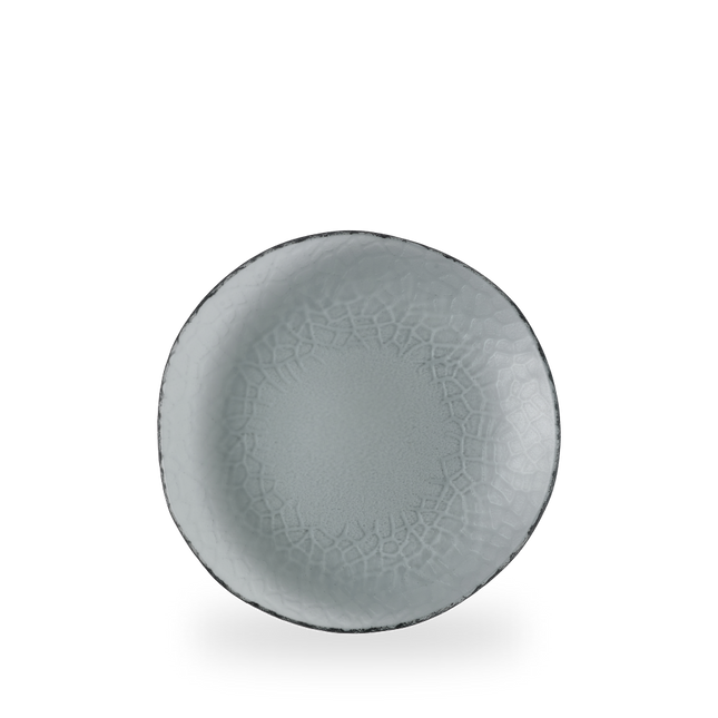 Churchill Viana Glass Dusk bord 22,5 cm – rookgrijs glazen bord met patroon – set van 6 – APS Glass & Bar Supply

