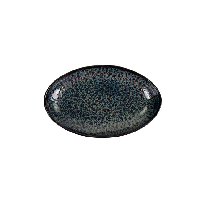 Ginza Nagare black plate 25 x 15 cm 4/box