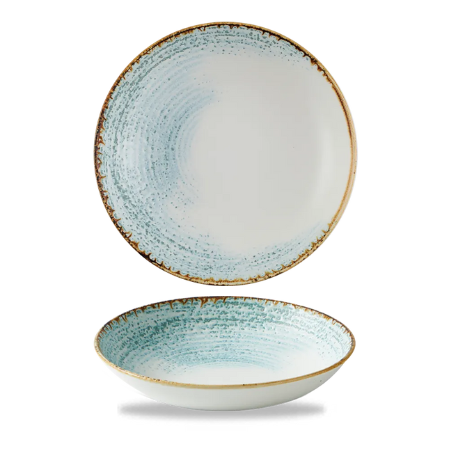 Homespun Aquamarine Coupe Bowl 18.2 cm 12/box