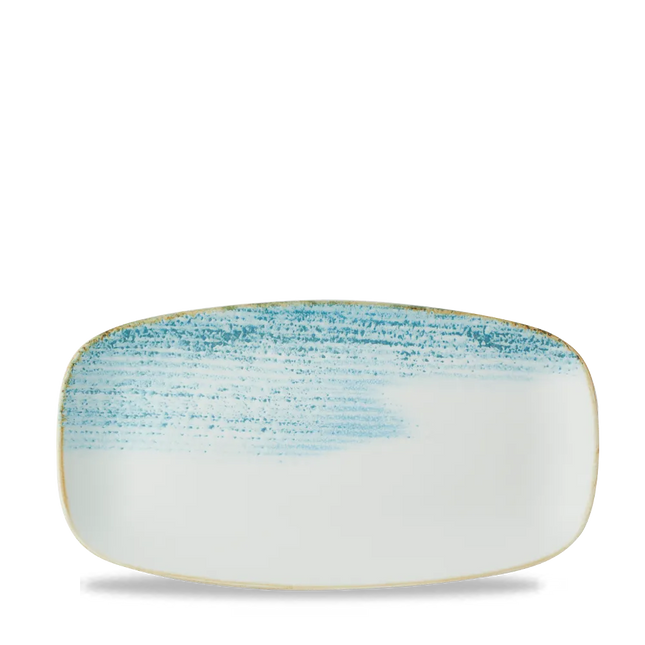 Homespun Aquamarine Chefs Oblong Plate 12/box
