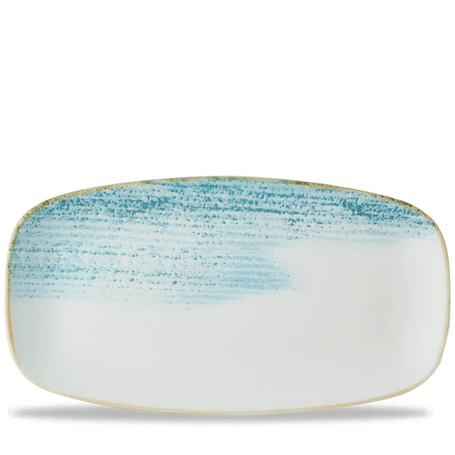 Homespun Aquamarine Chefs Oblong Plate 6/box