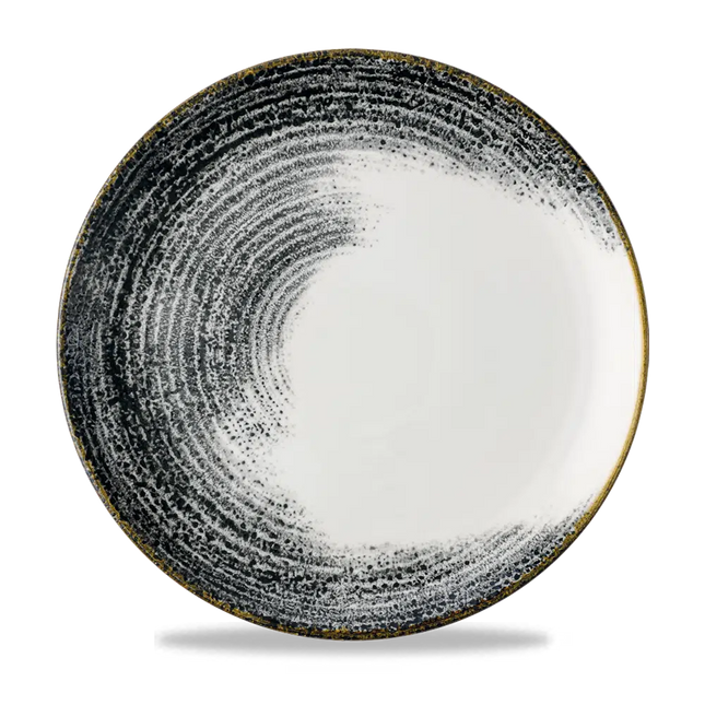 Homespun Accents Black Evolve Coupe Plate 28.8cm 12/box