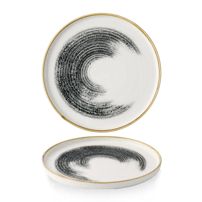 Homespun Accents Black Walled Plate 26cm 6/box