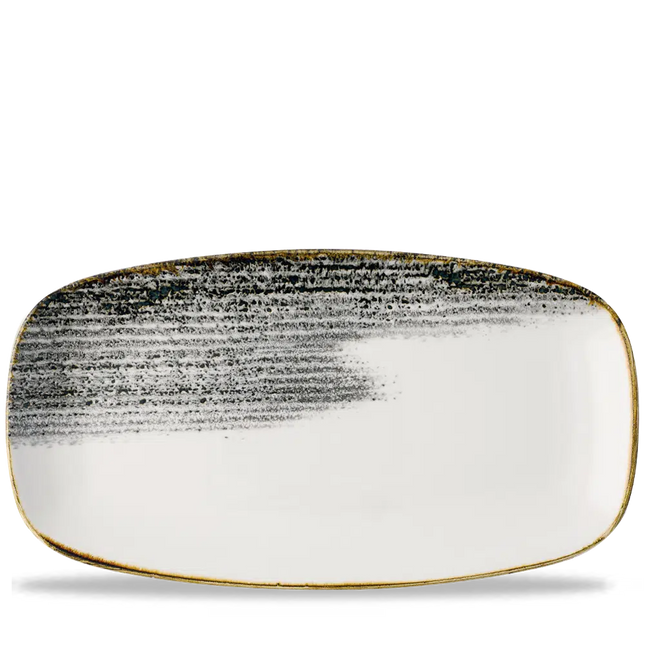 Homespun Accents Black Oblong Chefs Plate 35.5x18.9cm 6/box