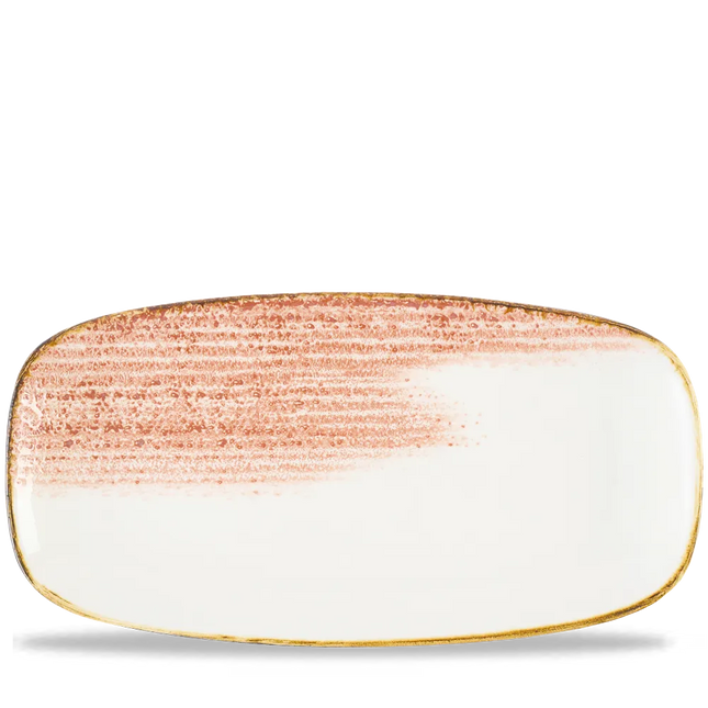 Homespun Coral Chefs Oblong Plate 6/box