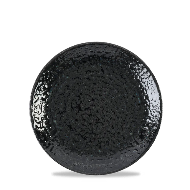 Homespun Black Evolve Coupe Plate 16.5cm 12/box