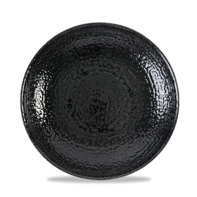 Homespun Black Evolve Coupe Plate 21.7cm 12/box