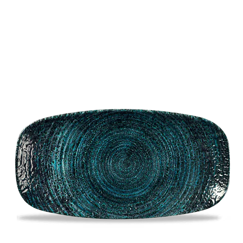 Chroma Blue Chefs Oblong Plate 26.9x12.7cm 12/box