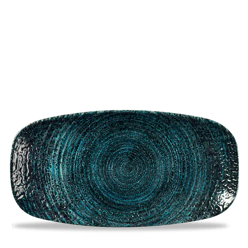 Chroma Blue Chefs Oblong Plate 29.8x15.3cm 12/box