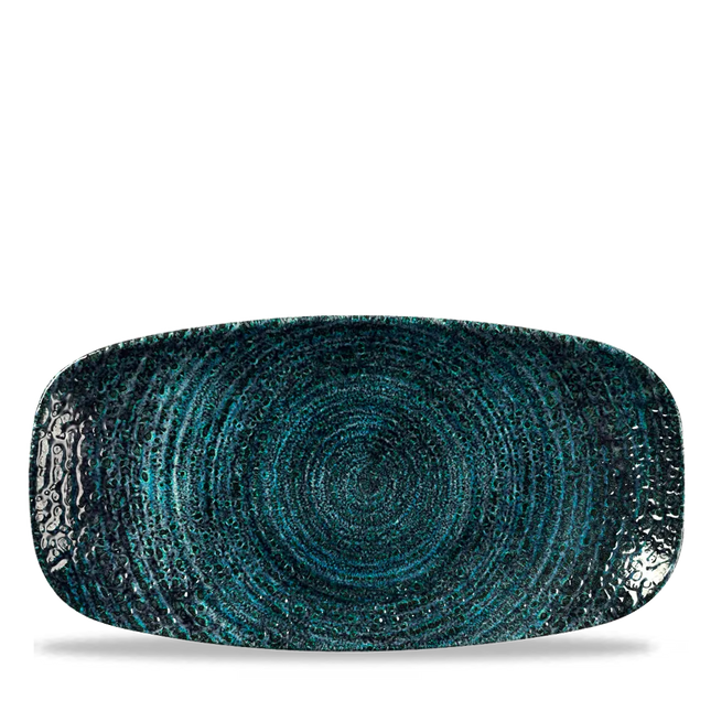 Chroma Blue Chefs Oblong Plate 29.8x15.3cm 12/box