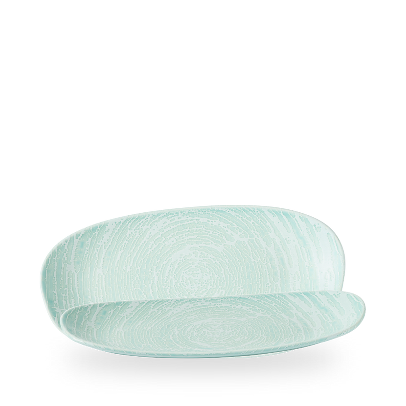 Churchill Elements Aqua organisch langwerpig bord 30 x 15 cm