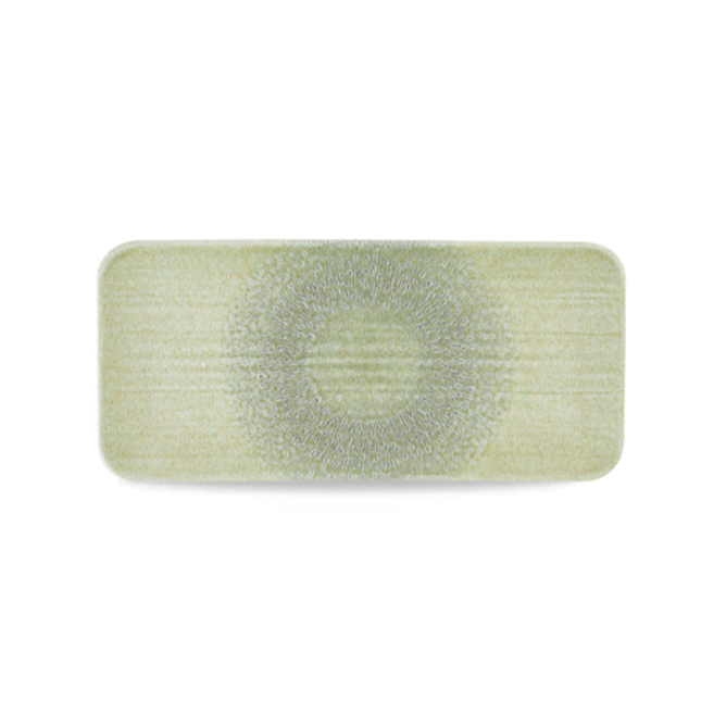 Harvest Green Organic Coupe Rect Platter 34.4x15.6cm 6/box