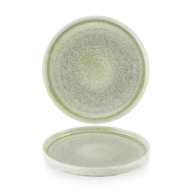 Harvest Green Walled Plate 21cm 6/box
