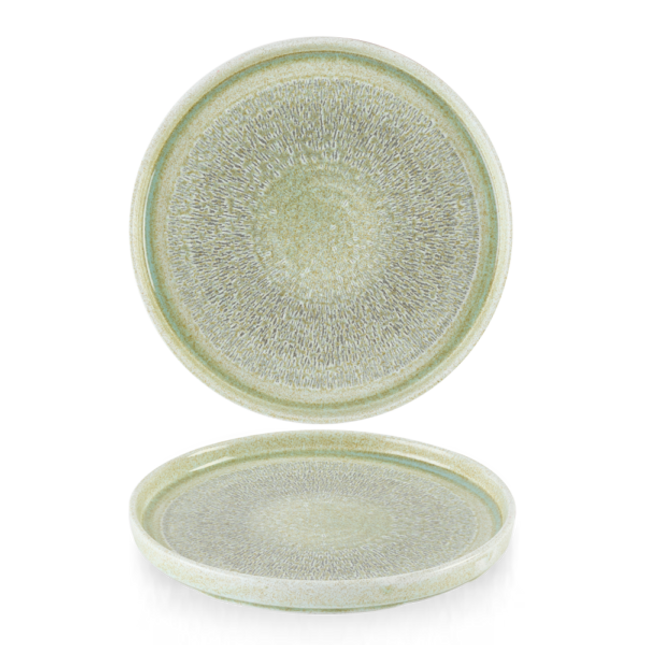 Harvest Green Walled Plate 26cm 6/box