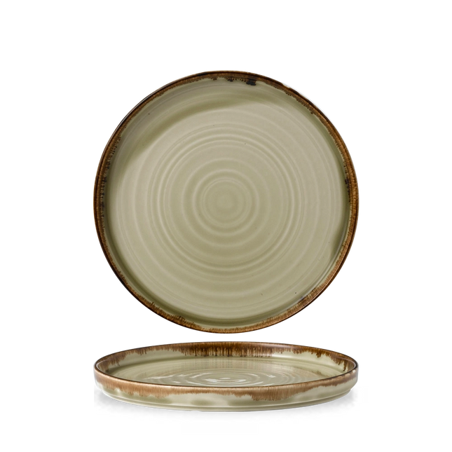 Harvest Linen Walled Plate 21cm 6/box