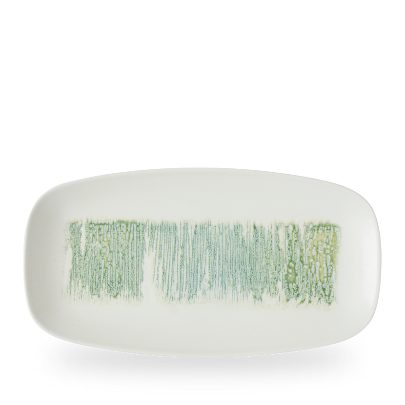 Churchill Lyra Green langwerpig bord 35,5 x 18,9 cm