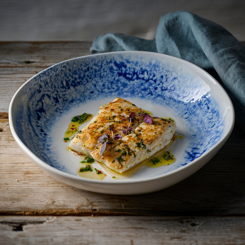 Inked Fresco Blue Natural Organic Deep Bowl 25 cm 6/box