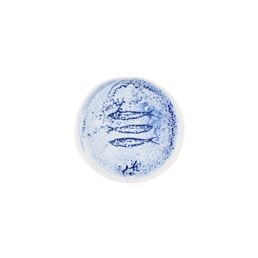 Inked Fresco Blue Natural Organic Plate 21,5 cm 6/box