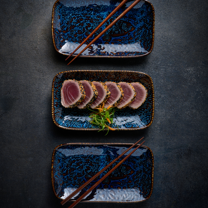 Inked Fresco Cascade Blue Natural Deep Tray 26 x 18 cm 6/box