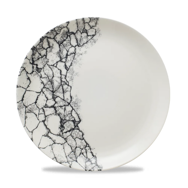 Kintsugi Accents Quartz Black Evolve Coupe Plate 26cm 12/box