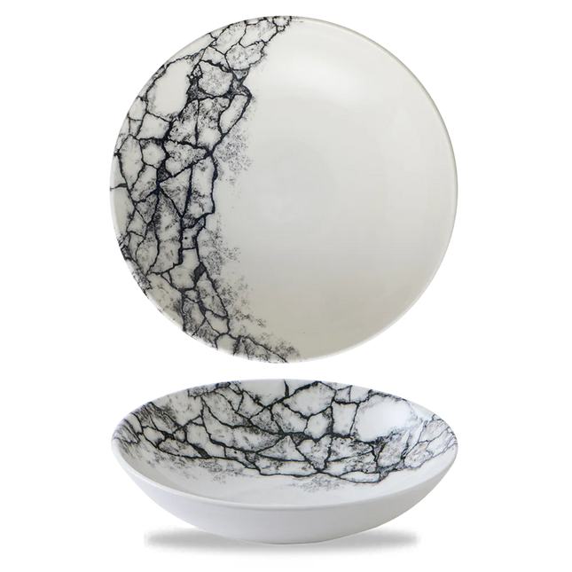 Kintsugi Accents Quartz Black Evolve Coupe Bowl 12/box