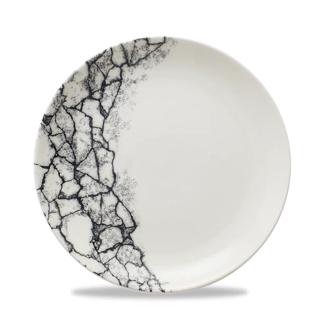 Kintsugi Accents Quartz Black Evolve Coupe Plate 12/box