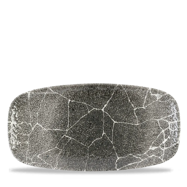 Kintsugi Black Chefs Oblong Plate 12/box