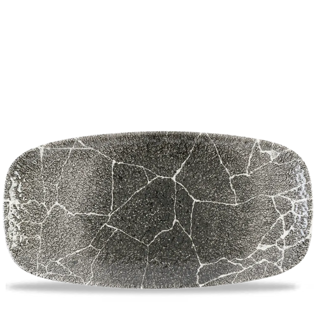 Kintsugi Black Chefs Oblong Plate 6/box