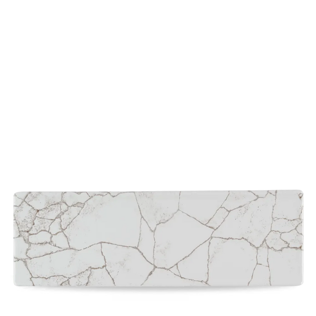 Studio Prints Kintsugi Agate Grey Oblong Plate 33X11cm 6/box