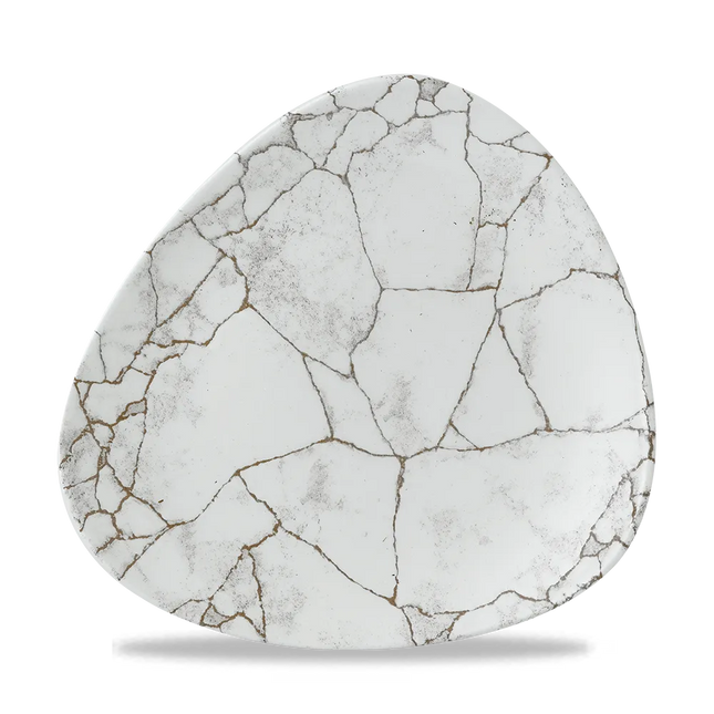 Studio Prints Kintsugi Agate Grey Lotus Plate 23cm 12/box