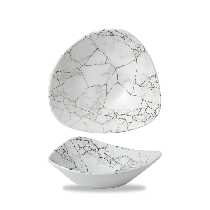 Studio Prints Kintsugi Agate Grey Lotus Bowl 23cm 12/box