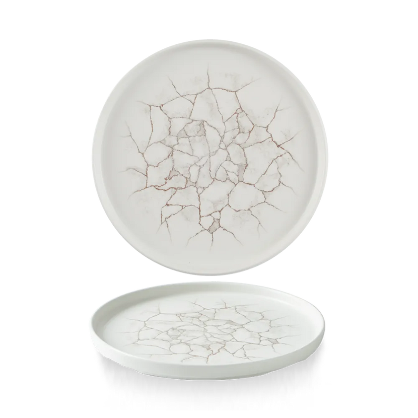Agate Gray Walled Plate 21 cm 6/box