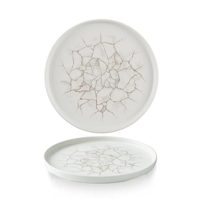 Agate Gray Walled Plate 21 cm 6/box