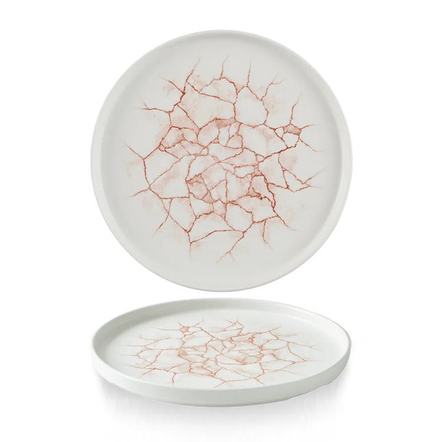 Coral Walled Plate 26 cm 6/box