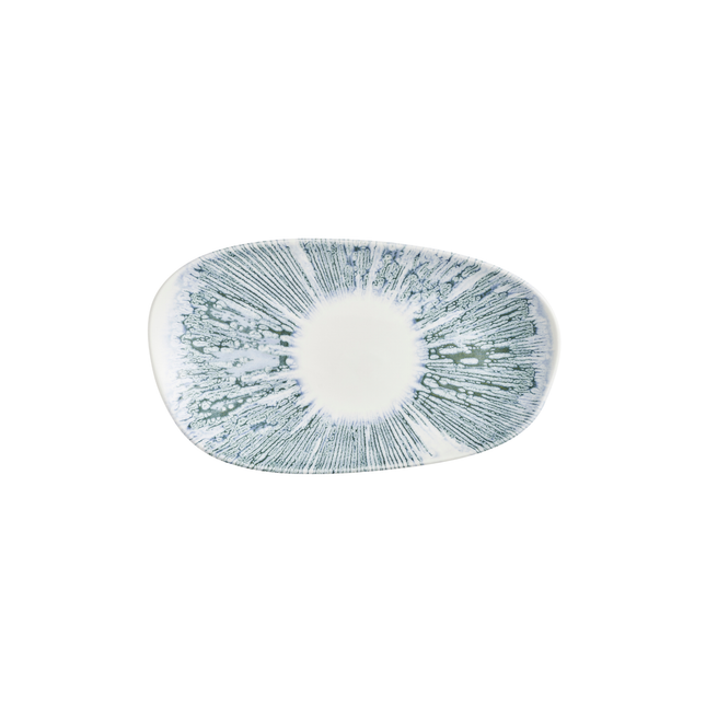 Lyra Blue Opal Organic Oblong Plate 26 x 15 cm 12/box