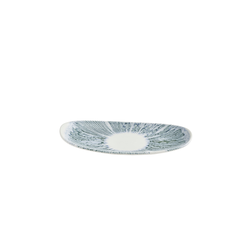 Lyra Blue Opal Organic Oblong Plate 26 x 15 cm 12/box